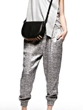 Alexander Wang Heather Gray silky harem pants